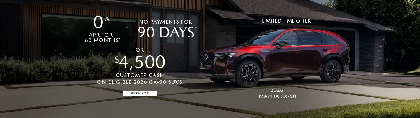 0% APR FOR 60 MONTHS + NO PAYMENTS FOR 90 DAYS