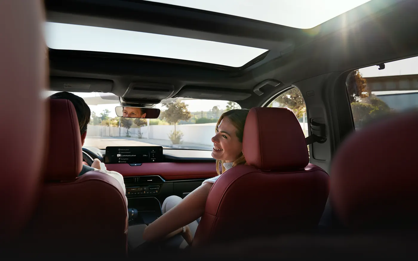 Friends riding in the 2-row 2027 Mazda CX-90 | Beach Mazda in Myrtle Beach SC