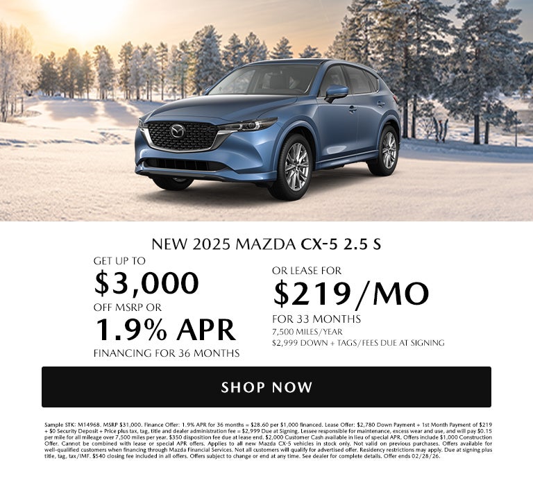 New 2025 Mazda CX-5 2.5 S