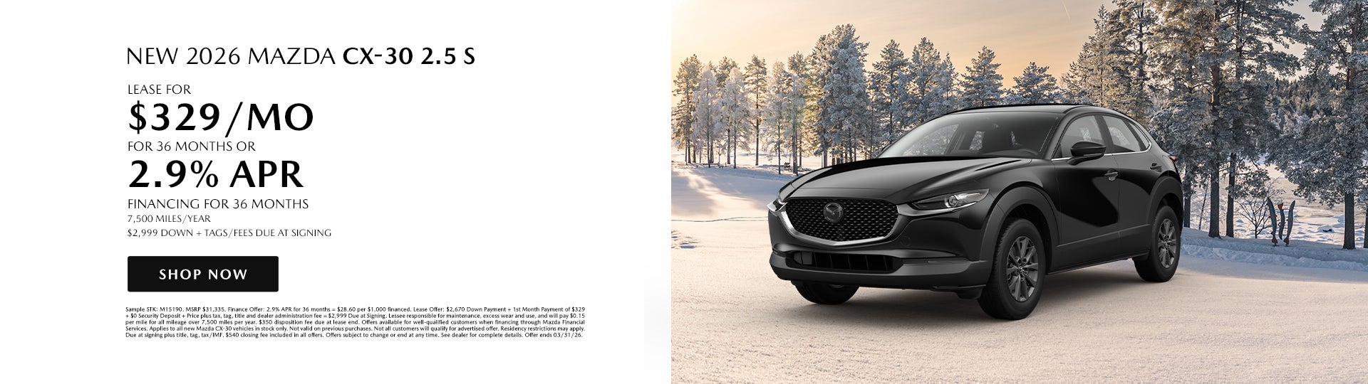 New 2026 Mazda CX-30 2.5 S