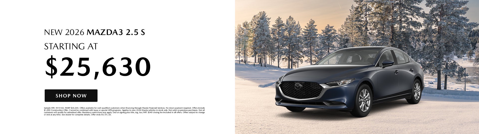 New 2026 MAZDA3 2.5 S